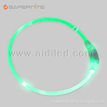 Tpu Tube Glow Flashing Dog Collar